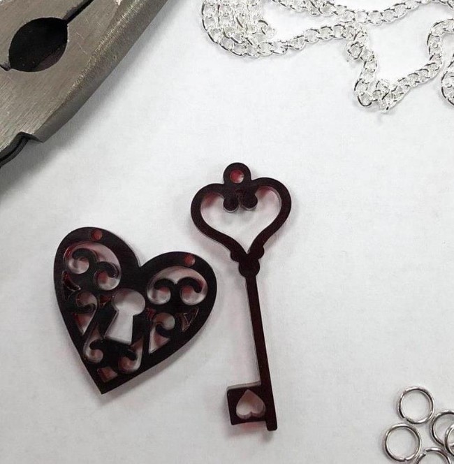 Valentine's Day necklace charm