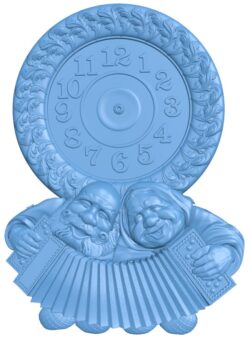 Wall clock picture of grandparents