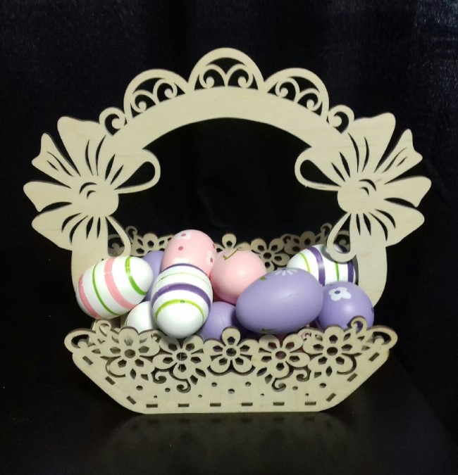 Wooden Decorative Easter Basket