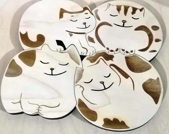 Cat coasters