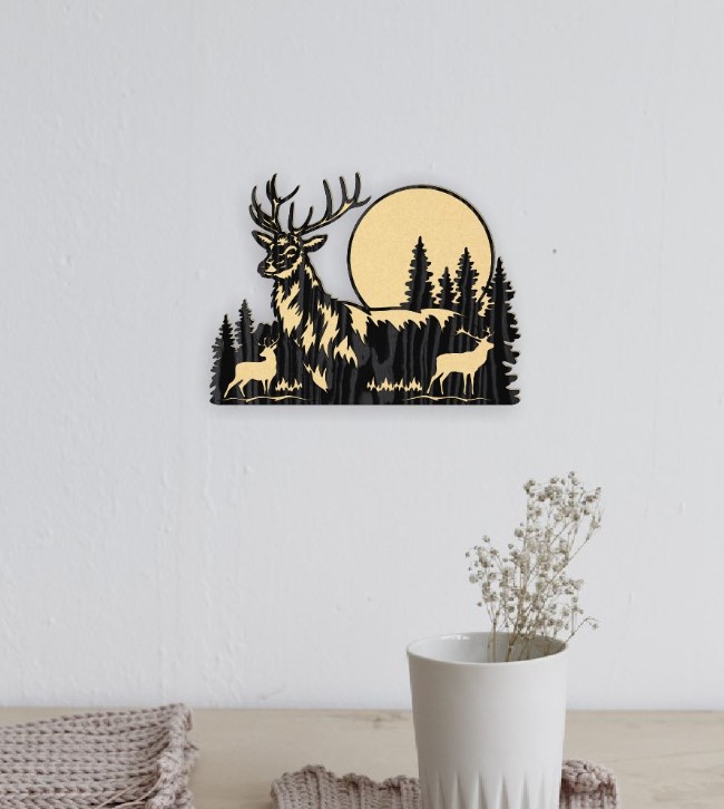 Deer wall decor