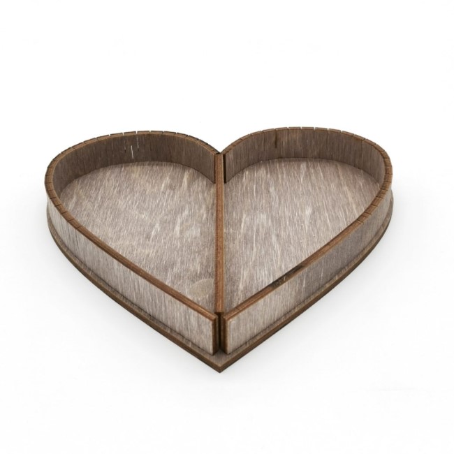 Heart Shaped Wood Tray