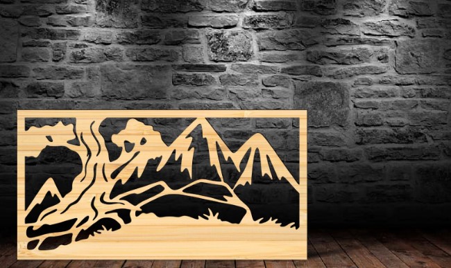 Mountain wall decor