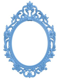 Oval picture frame or mirror