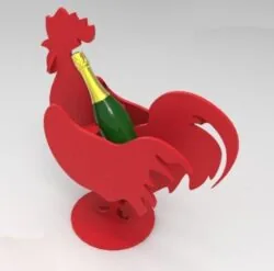 Rooster bottle holder