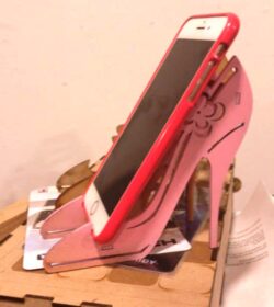 Shoe phone stand