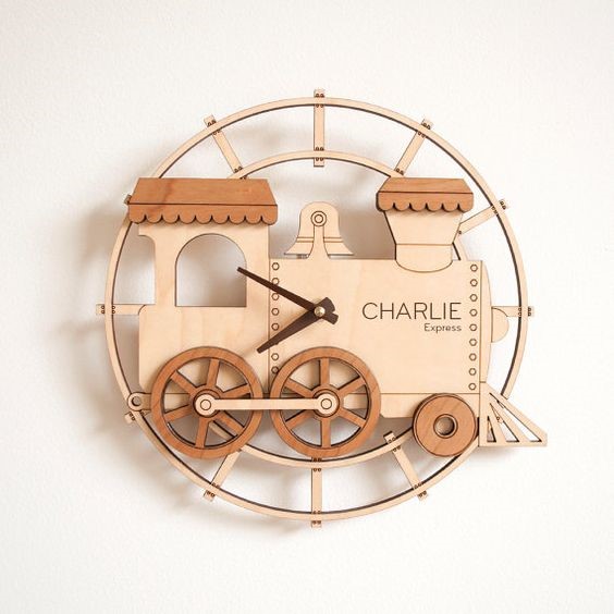 Train Shape Wall Clock