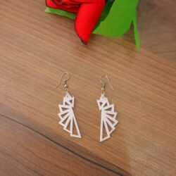 White Acrylic Fashion Earrings