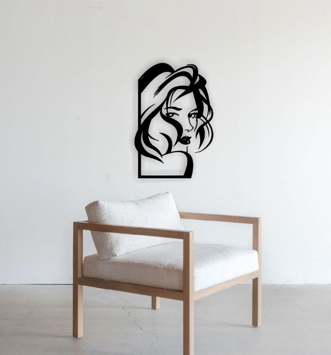 Woman face wall decor