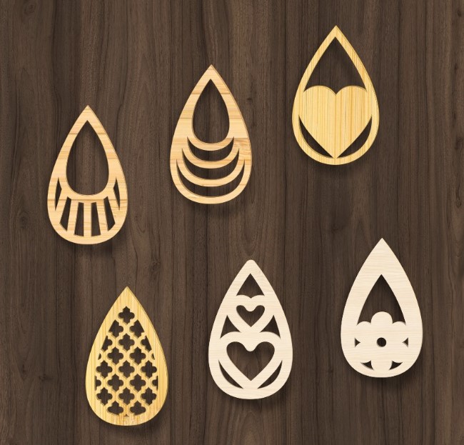 Wood earrings