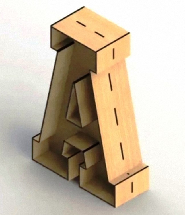 3D Letter A