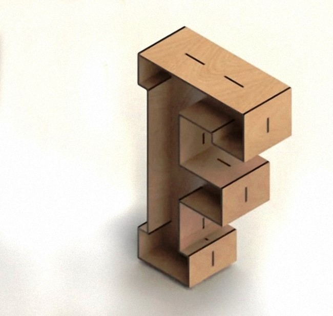 3D Letter F