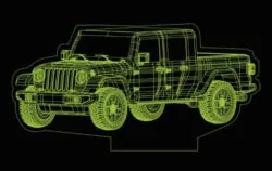 3D illusion led lamp Jeep gladiator