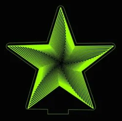 3D illusion led lamp star