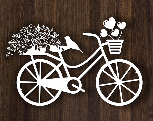 Bicycle with flower