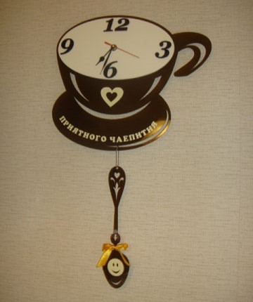 Coffee Cup Wall Clock Decor