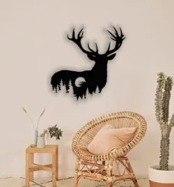 Deer with moon