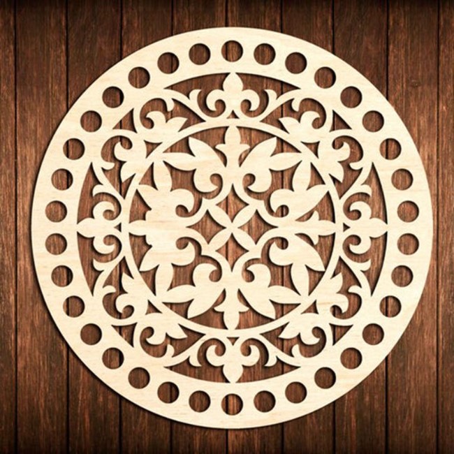 Flower Bottom Circle Wooden Base