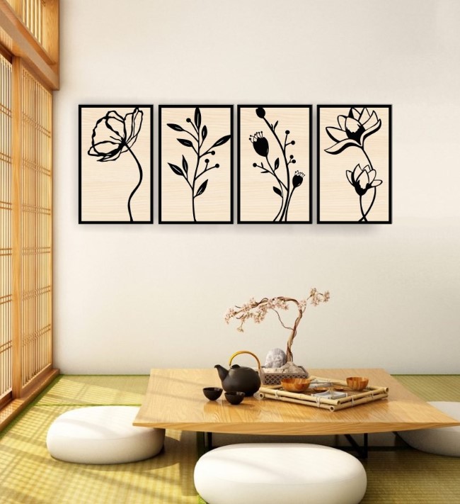 Flowers wall decor