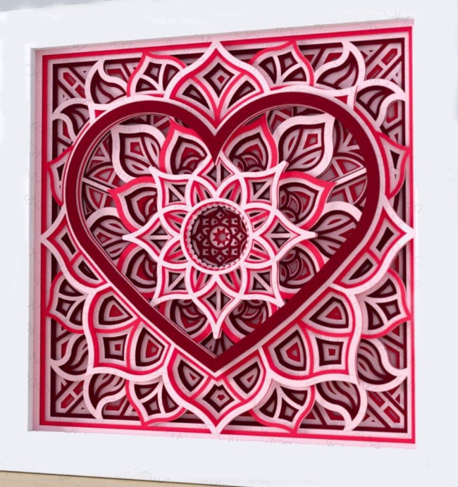 Layered heart mandala