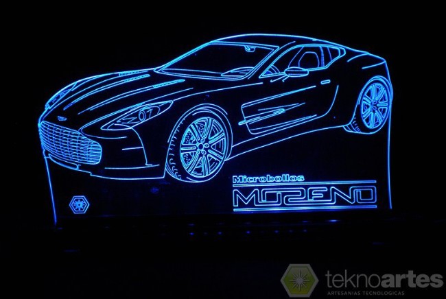 Martin One-77 Sports Car Acrylic 3D Lamp