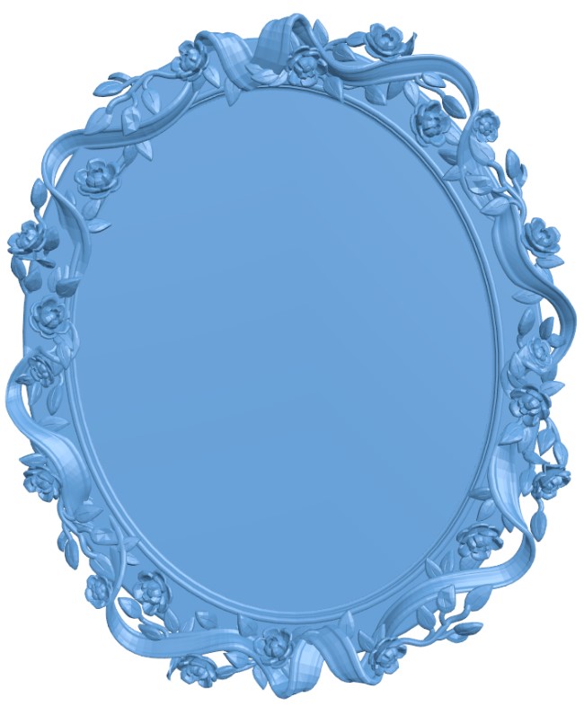 Oval Picture Frame 3d Model Vector Files