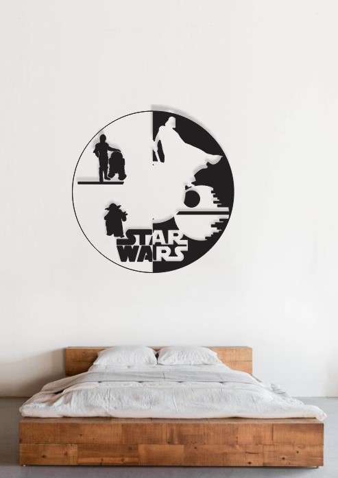 Vinyl Record Clock Star Wars Wall Decor