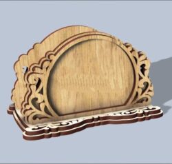 Carved napkin holder