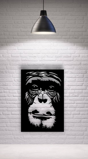 Gorilla face wall decor