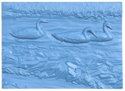 Painting of swans