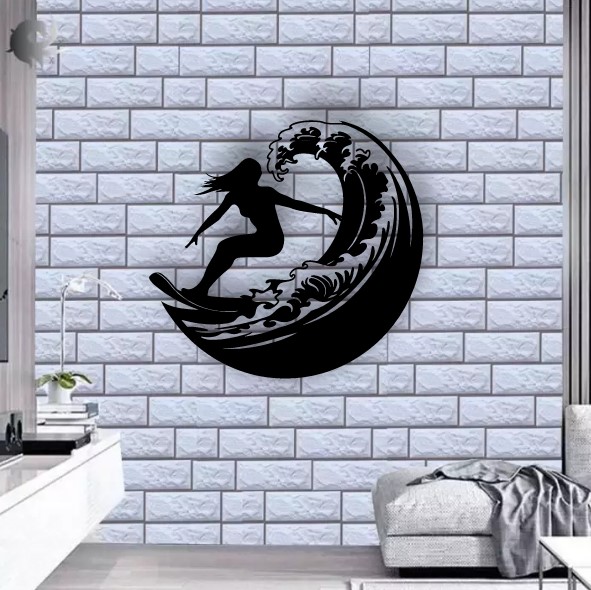 Surf girl wall decor