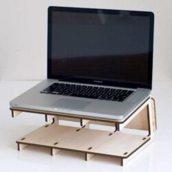 Wooden laptop stand