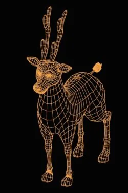 3D illusion led lamp Deer