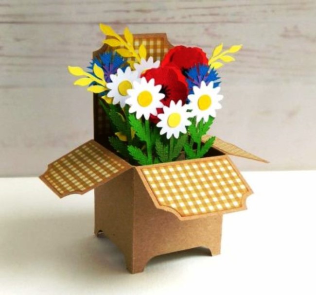 Box with flowers