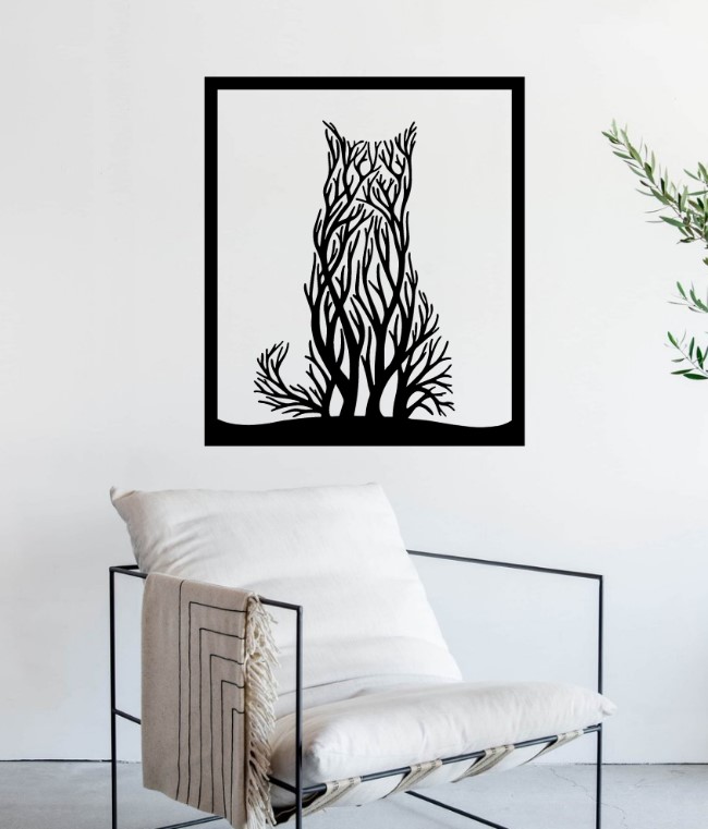 Cat tree wall decor