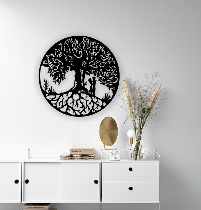 Couple under tree wall decor