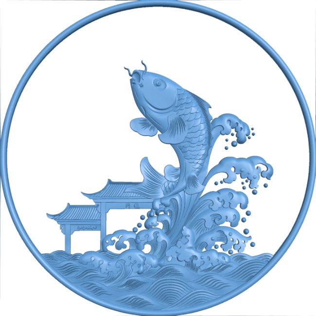 The image of the carp crossing the dance gate