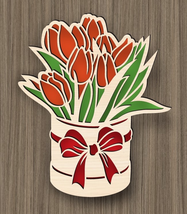 Tulips basket