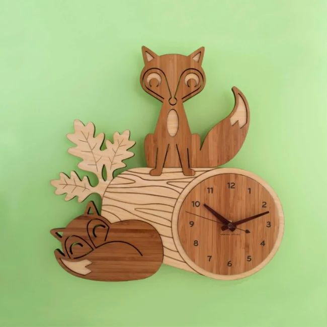 Clock with Fox