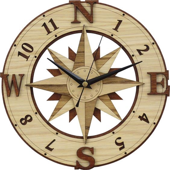 Compass Wall Clock