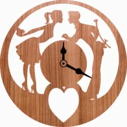 Love Romantic Couple Wall Clock