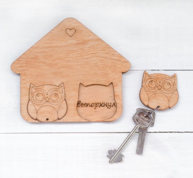 Owl Wall Decor Key Holder