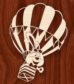 Rabbit on air balloon