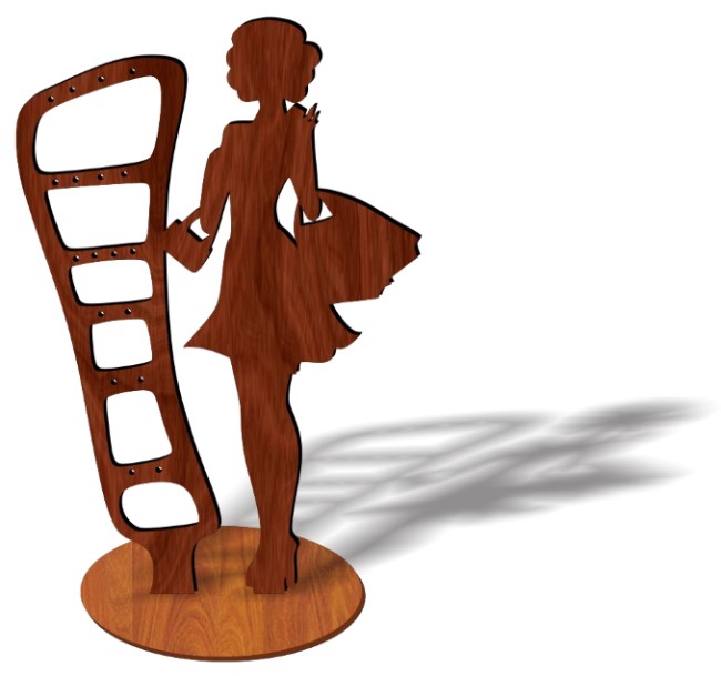 Woman earrings stand