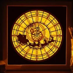 Christmas clock light box