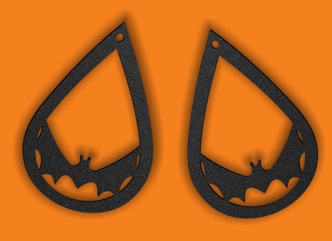 Halloween bat earring