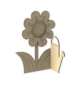 Photo Frame Watering Can With Flower