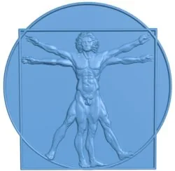 Vitruvian Man painting