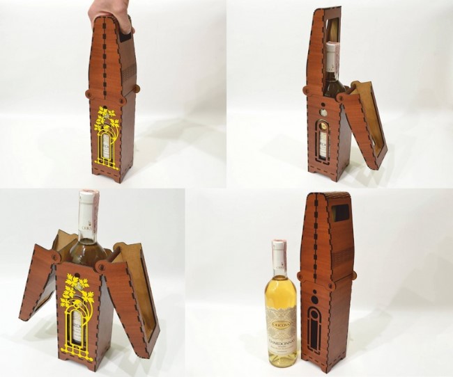 Bottle Wine Box With Handle