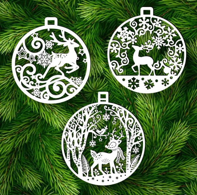 Christmas ornament 3D Model Vector files